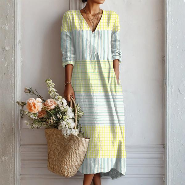 Elena | Checked Maxi Dress
